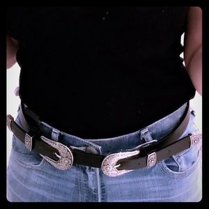 Express Double Buckle Western Belt